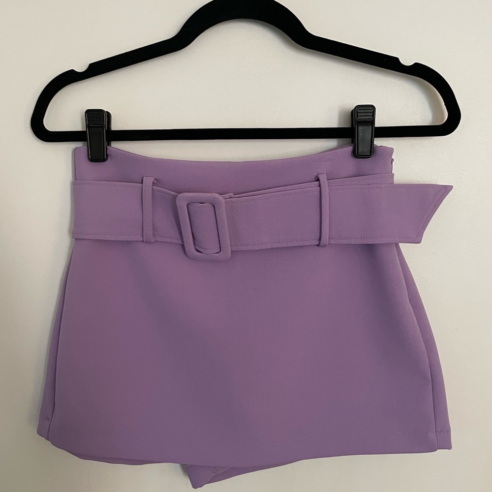 ZARA Purple High-Waisted Skort